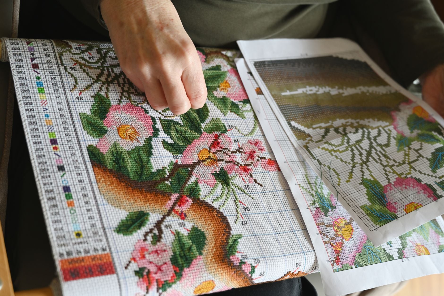 Cross-Stitch Embroidery in Progress