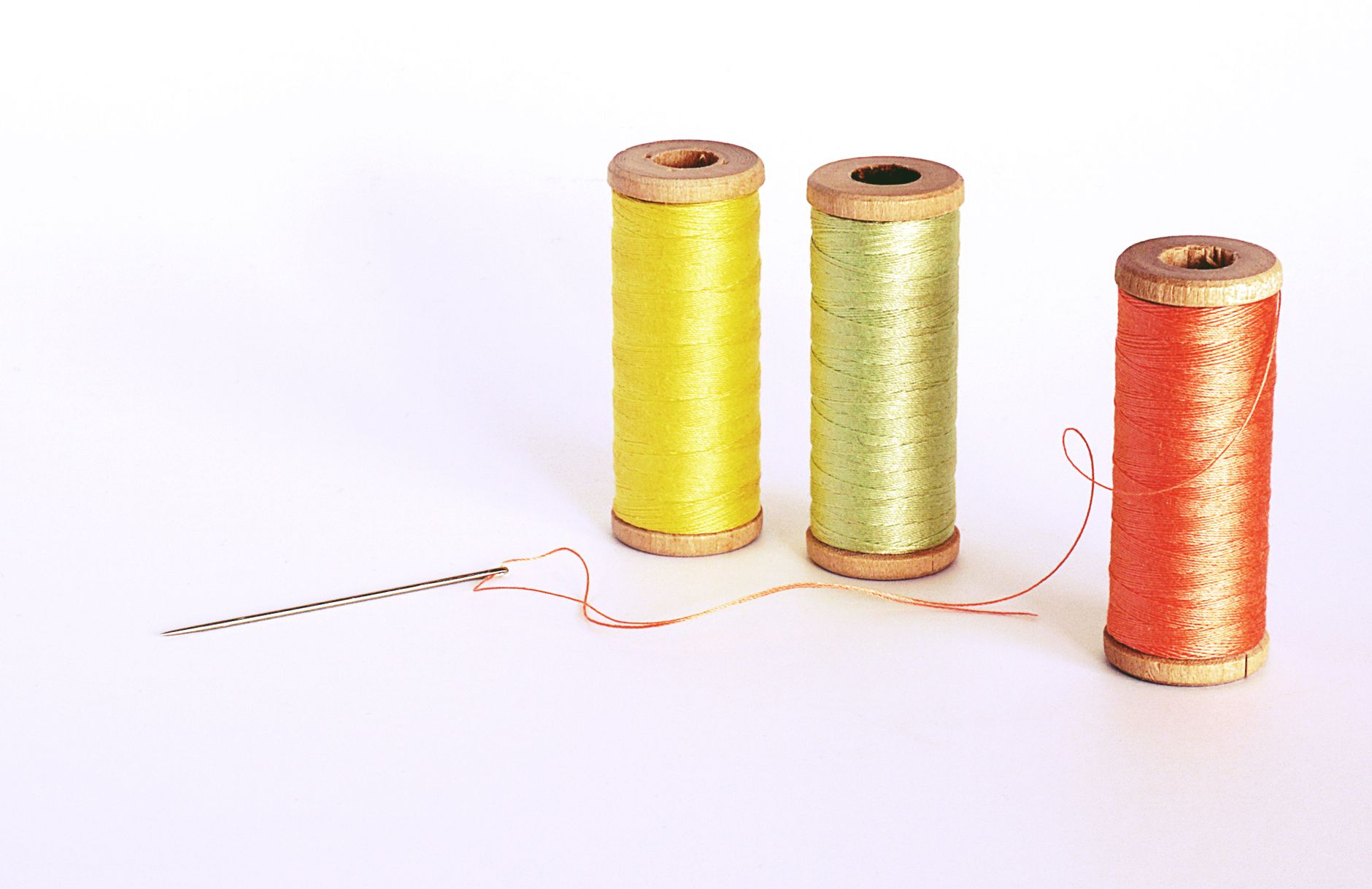 Needle with Multiple Colored Threads
